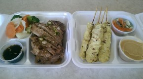 And breakfast today is Chicken Satay along with Chicken Terriyaki ﻿