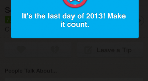 A friendly reminder from +Foursquare when I check in this morning