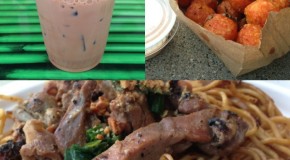 Truffle Oil Garlic Noodles, Sweet Potato Tots, Vietnamese Coffee from Little Green…