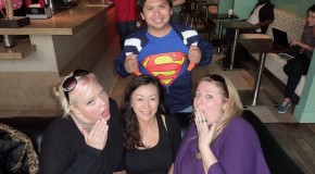 Super Ben Hanging out with the ladies!