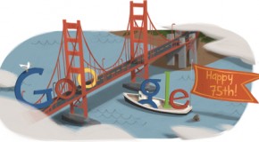 Today's Google Logo in celebration of the 75th Anniversary of the Golden Gate…